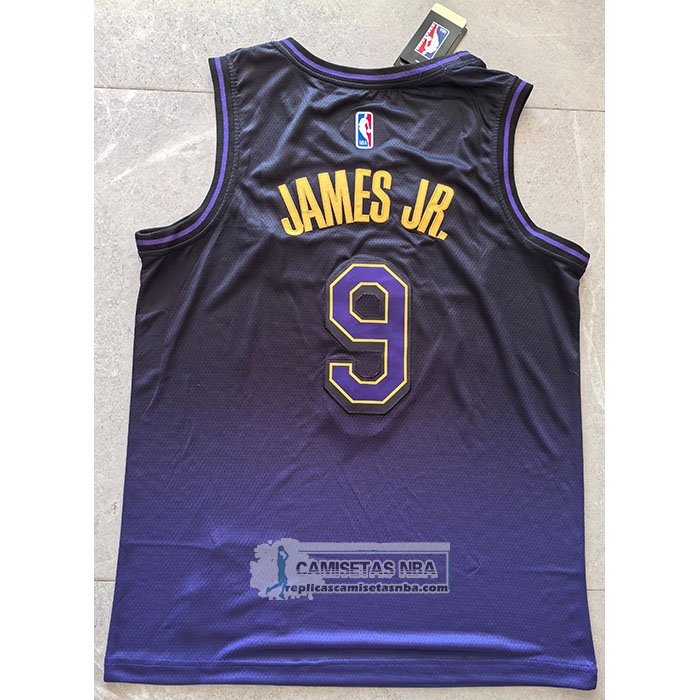 Camiseta Los Angeles Lakers James JR. NO 9 Ciudad 2024-25 Violeta
